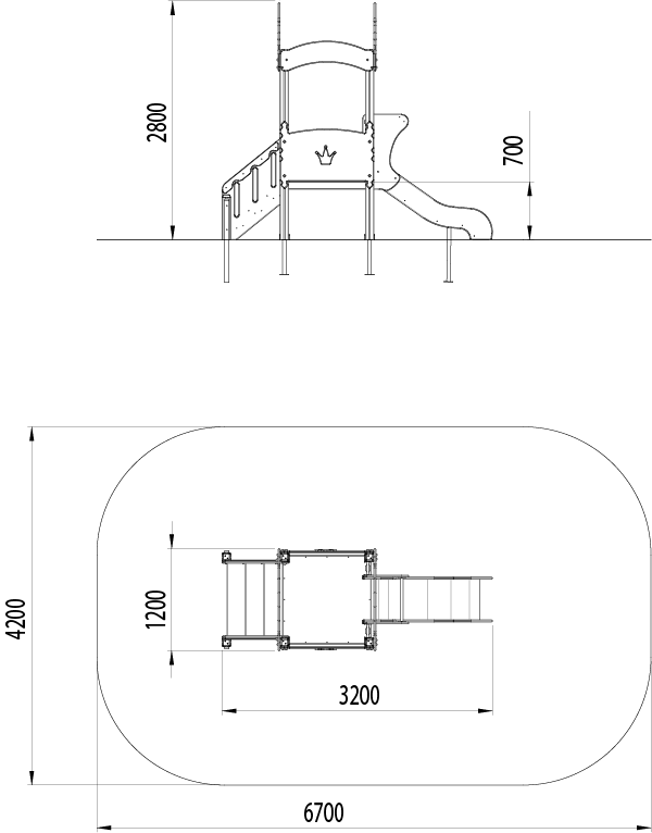 МФ 1.201 Лавочка со спинкой Паровозик, цветовая схема - 11,32