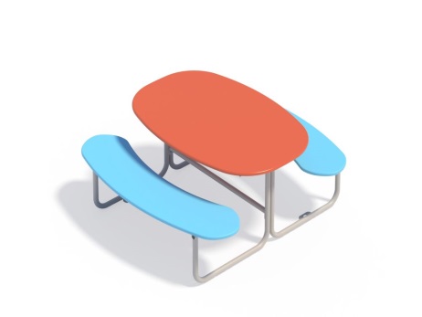 МФ 2.03 Столик со скамейками - цветовая схема -с26/8,32